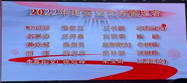 建安天下·勇攀高峰——2022年度肥城市建筑安装业颁奖典礼